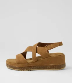 Women I LOVE BILLY Heels|Sandals-Kooshie Tan Nubuck Pu Sandals