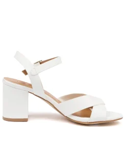 Women I LOVE BILLY Heels|Sandals-KORA WHITE SMOOTH