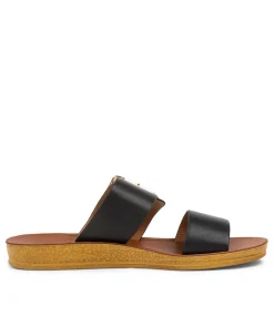 Women I LOVE BILLY Flats|Sandals-KORIEMUS BLACK SMOOTH