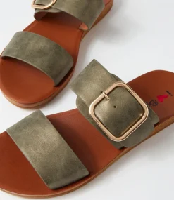 Women I LOVE BILLY Flats|Sandals-Koriemus Khaki Dust Sandals