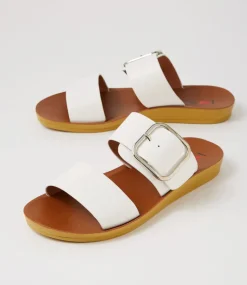 Women I LOVE BILLY Flats|Sandals-Koriemus White Sandals