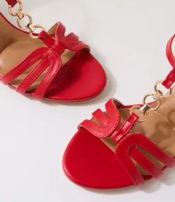 Women I LOVE BILLY Heels|Sandals-Korzon Red Sandals