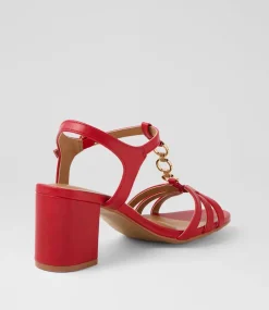 Women I LOVE BILLY Heels|Sandals-Korzon Red Sandals