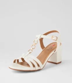 Women I LOVE BILLY Heels|Sandals-Korzon White Sandals