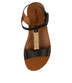 Women I LOVE BILLY Flats|Sandals-KOYSIE BLACK MIX