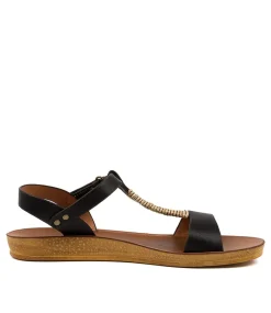 Women I LOVE BILLY Flats|Sandals-KOYSIE BLACK MIX