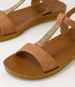 Women I LOVE BILLY Flats|Sandals-Koysie Tan Mix Sandals