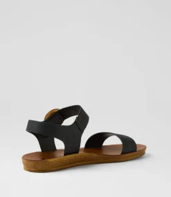 Women I LOVE BILLY Flats|Sandals-Krasta Black Sandals