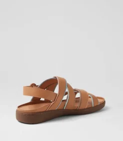 Women SUPERSOFT Flats|Sandals-Kristiie Camel Multi Sandals