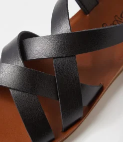 Women I LOVE BILLY Flats|Sandals-Krown Black Sandals