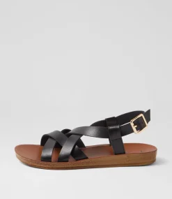 Women I LOVE BILLY Flats|Sandals-Krown Black Sandals