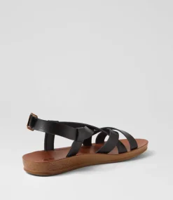 Women I LOVE BILLY Flats|Sandals-Krown Black Sandals
