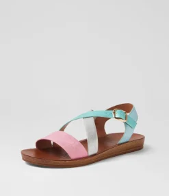 Women I LOVE BILLY Flats|Sandals-Kuzzin Metallic Dust Multi Sandals