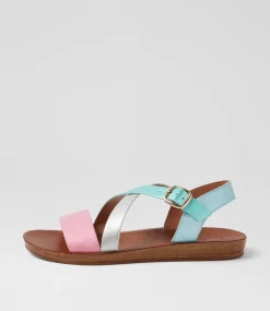 Women I LOVE BILLY Flats|Sandals-Kuzzin Metallic Dust Multi Sandals