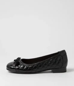 Women SUPERSOFT Comfort|Flats-Kyyle Black Patent Leather Ballet Flats
