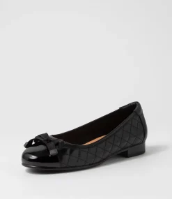 Women SUPERSOFT Comfort|Flats-Kyyle Black Patent Leather Ballet Flats