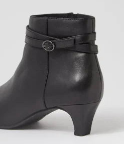 Women SUPERSOFT Boots|Comfort-Labryne Black Leather Heels