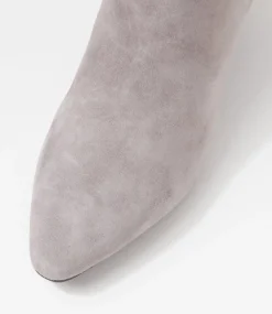 Women SUPERSOFT Boots|Comfort-Labryne Grey Suede Leather Heels