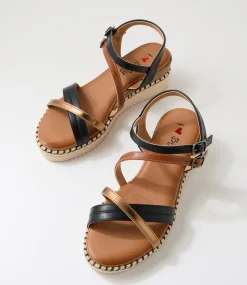 Women I LOVE BILLY Heels|Sandals-Lacie Black Bronze Sandals