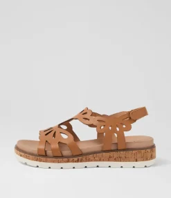 Women SUPERSOFT Comfort|Flats-Laciest Dark Tan Leather Sandals