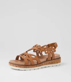 Women SUPERSOFT Comfort|Flats-Laciest Dark Tan Leather Sandals