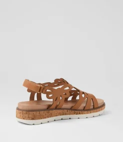Women SUPERSOFT Comfort|Flats-Laciest Dark Tan Leather Sandals