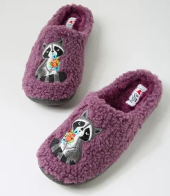 Women I LOVE BILLY Flats-Lacoon Mauve Multi Slippers