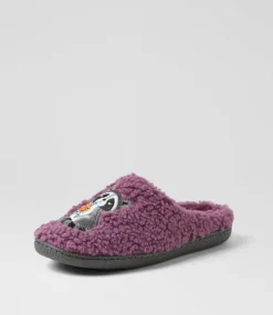 Women I LOVE BILLY Flats-Lacoon Mauve Multi Slippers