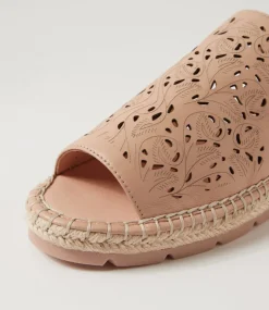 Women DIANA FERRARI Flats|Espadrilles-Lalina Dark Nude Leather Sandals