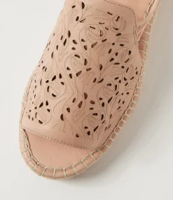 Women DIANA FERRARI Flats|Espadrilles-Lalina Dark Nude Leather Sandals