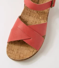 Women DIANA FERRARI Flats|Sandals-Lanse Cherry Leather Sandals
