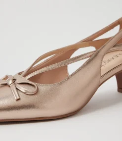 Women SUPERSOFT Comfort|Heels-Lantana Champagne Leather Heels