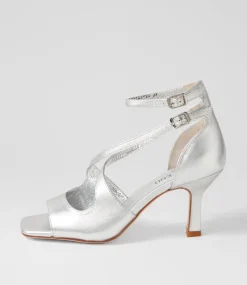 Women TOP END Heels|Sandals-LANYEY TO SILVER LEATHER