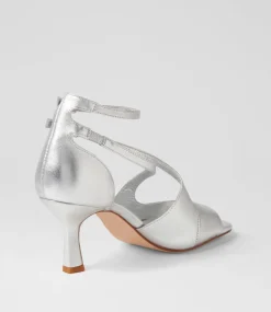 Women TOP END Heels|Sandals-LANYEY TO SILVER LEATHER