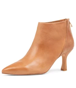 Women TOP END Boots-Lara Tan Leather Ankle Boots