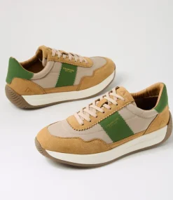 COLORADO Sneakers|Casuals-Larny Natural Green Suede Nylon Sneakers