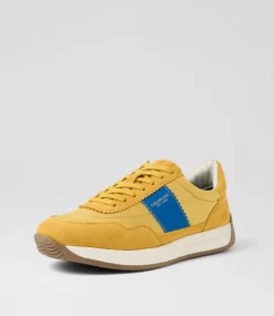 COLORADO Sneakers|Casuals-Larny Yellow Blue Suede Nylon Sneakers