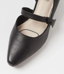 Women SUPERSOFT Dress|Comfort-Lashi Black Leather Heels