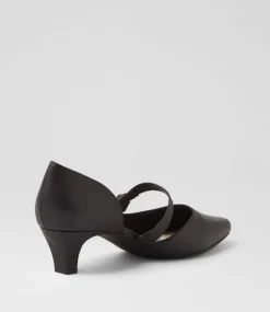 Women SUPERSOFT Dress|Comfort-Lashi Black Leather Heels