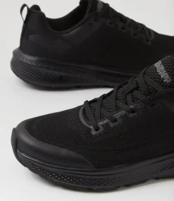 COLORADO Sport School Shoes|Senior School Shoes-Lasser Snr B Black Knit Sneakers