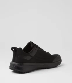 COLORADO Sport School Shoes|Senior School Shoes-Lasser Snr B Black Knit Sneakers