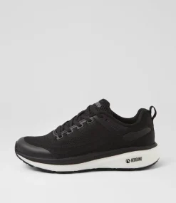 COLORADO Sport School Shoes|Senior School Shoes-Lasser Snr G Black White Knit Sneakers