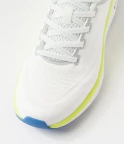 COLORADO Sport School Shoes|Senior School Shoes-Lasser Snr G White Blue Knit Sneakers