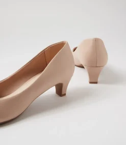 Women SUPERSOFT Dress|Comfort-Lateley Nude Leather Heels