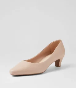 Women SUPERSOFT Dress|Comfort-Lateley Nude Leather Heels