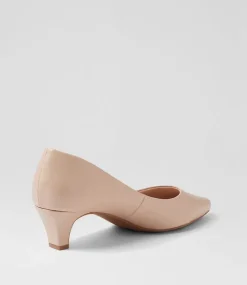 Women SUPERSOFT Dress|Comfort-Lateley Nude Leather Heels