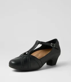 Women SUPERSOFT Comfort|Heels-Latissh Black Leather Heels