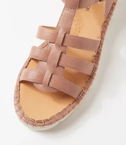 Women DIANA FERRARI Flats|Sandals-Latrobe Coffee Leather Sandals