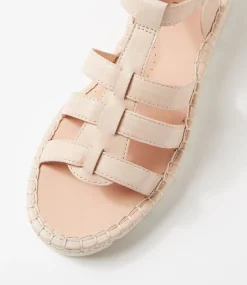 Women DIANA FERRARI Flats|Sandals-Latrobe Nougat Leather Sandals