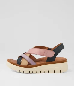 Women DIANA FERRARI Heels|Flats-Launie Berry Leather Sandals